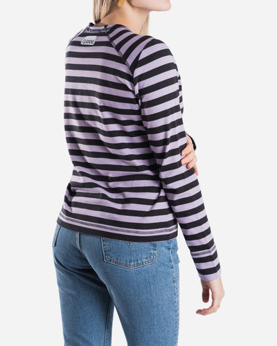 Striped Cotton Jersey - Violet Tulip - Munk Store