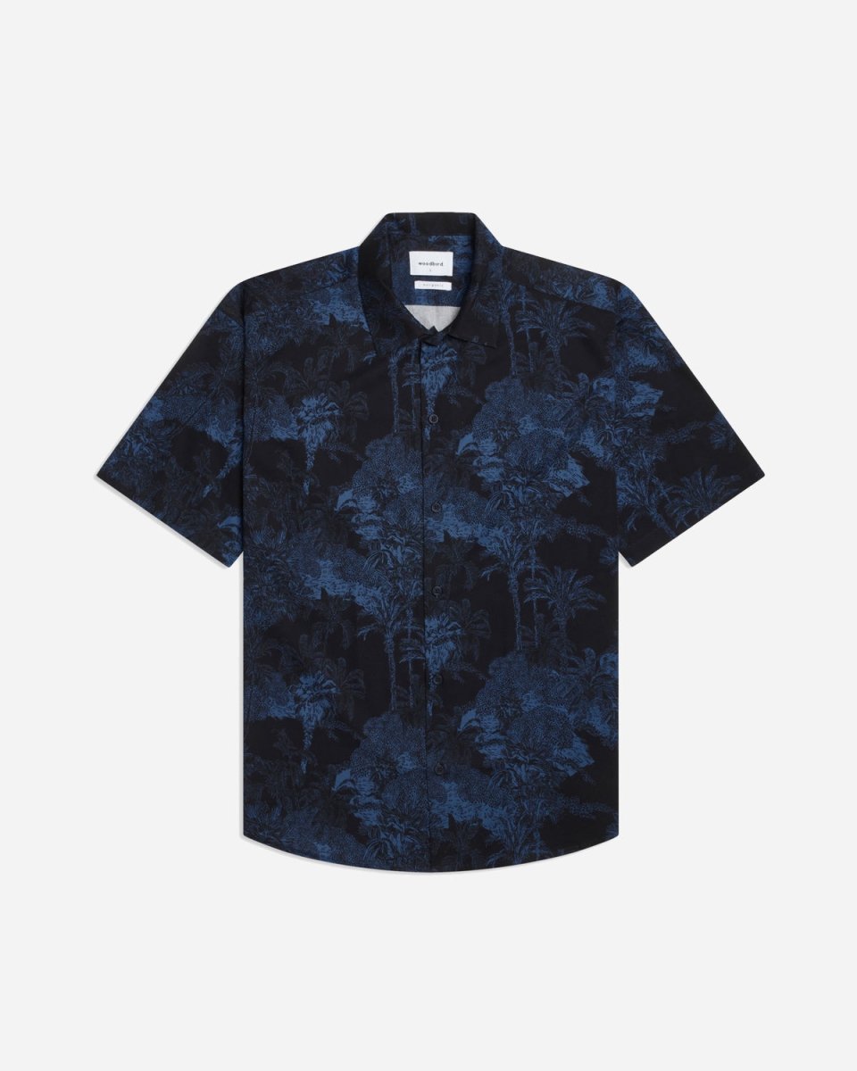 Sunny Bluepalm Shirt - Black/Blue - Munk Store