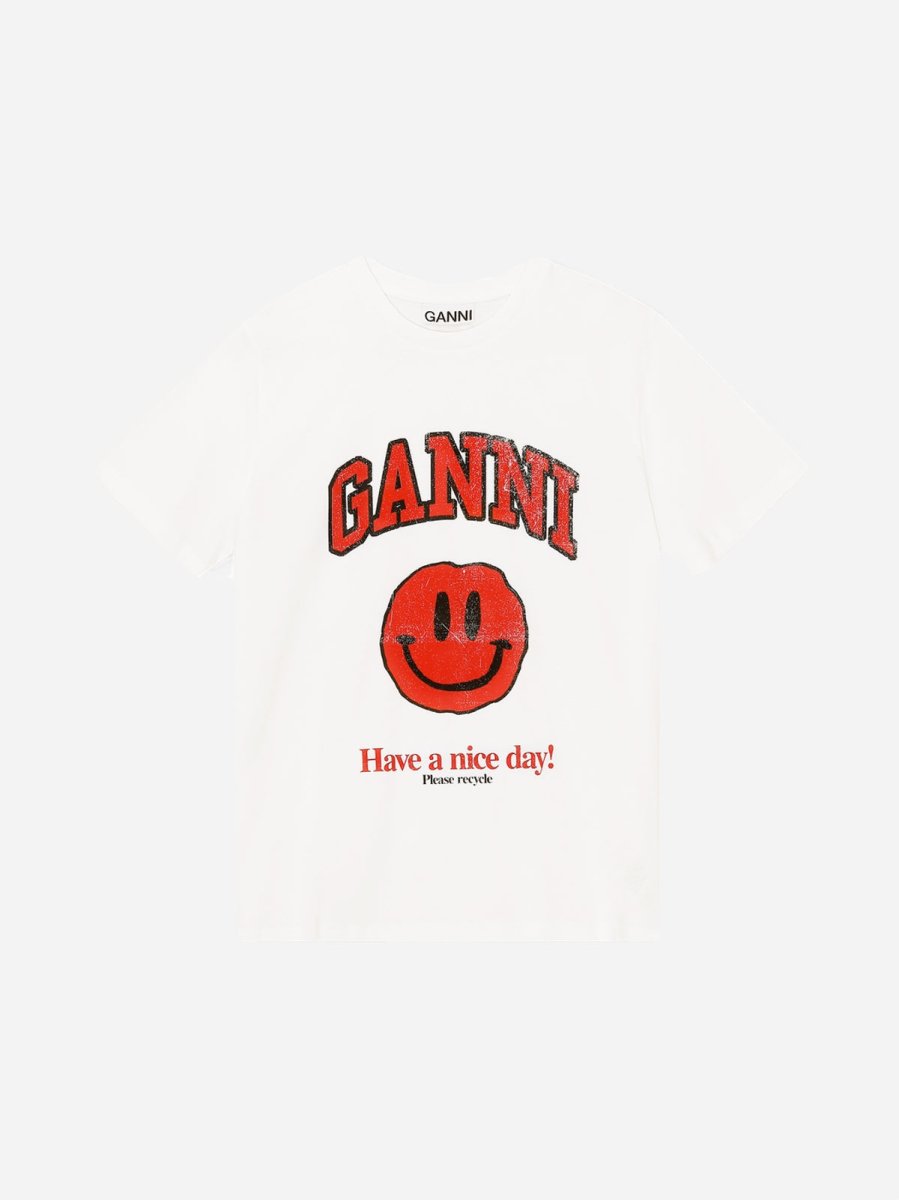 T-shirt Smiley - Bright White - Munk Store