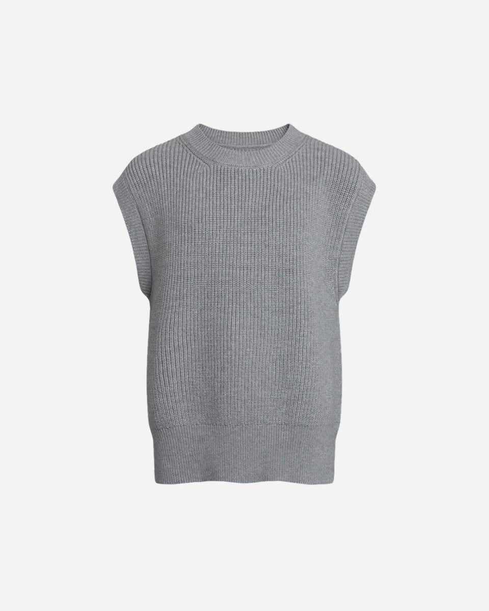 Teen Ann Knit Vest -Grey Melange - Munk Store