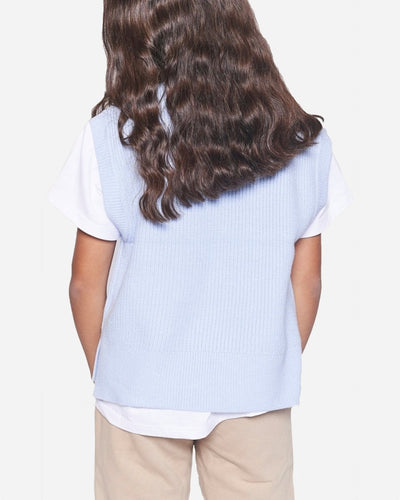 Teen Ann Knit Vest - Light Blue - Munk Store