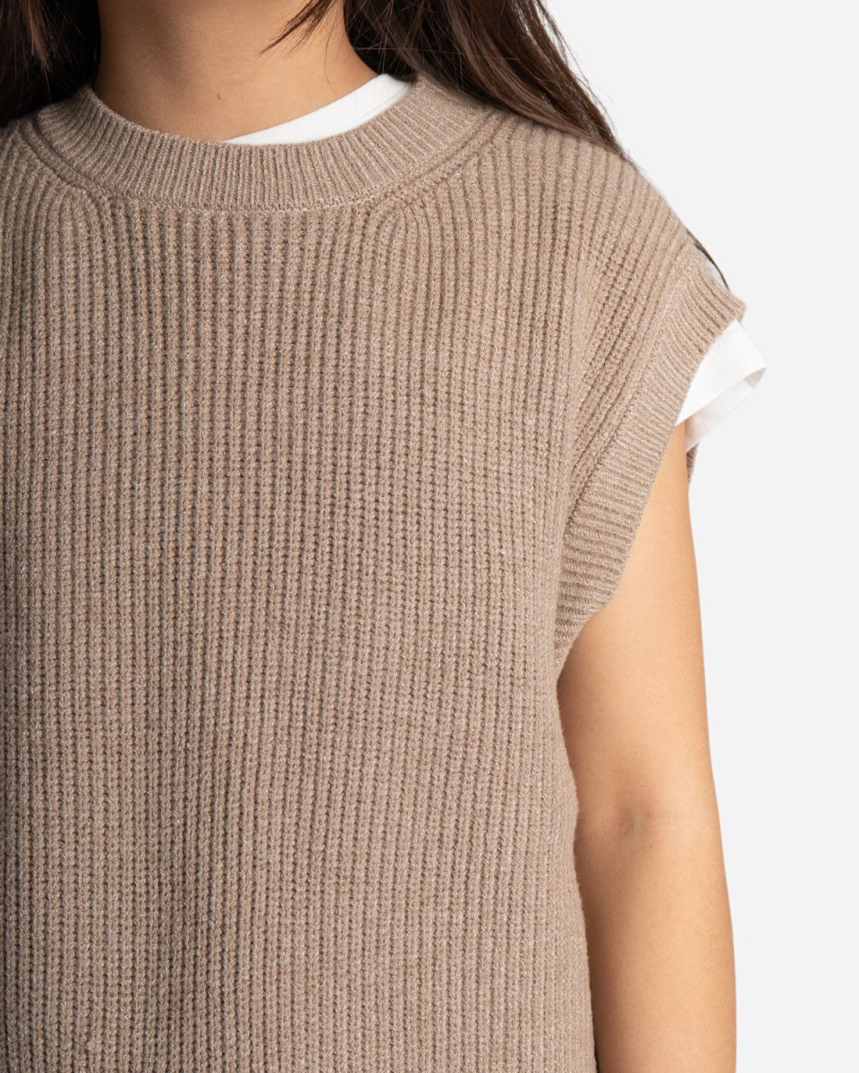 Teen Ann Knit Vest - Sand Melange - Munk Store