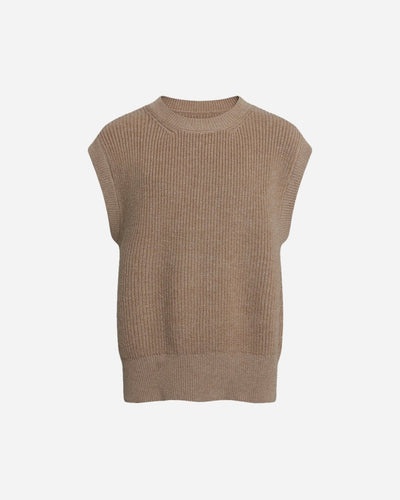 Teen Ann Knit Vest - Sand Melange - Munk Store