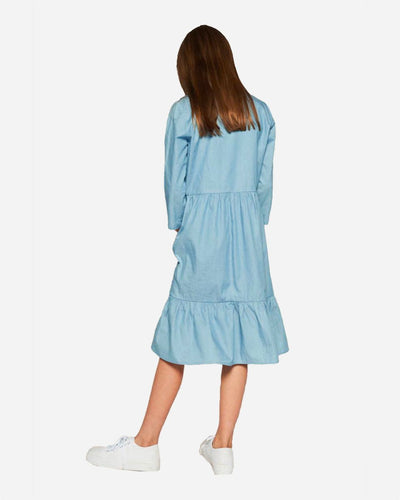 Teen Mia Long Denim Dress - Light Blue - Munk Store