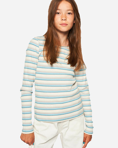 Teen Tap Stripe Tee - Light Blue - Munk Store