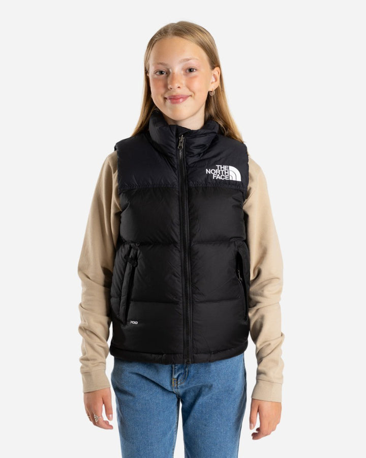 Teens 96 Retro Nuptse Vest - Black Teens 96 Retro Nuptse Vest - Black