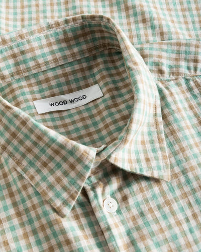 Thor Slub Check SS Shirt - Light Green - Munk Store