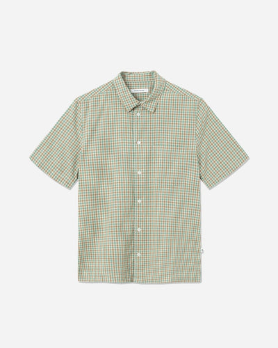 Thor Slub Check SS Shirt - Light Green - Munk Store