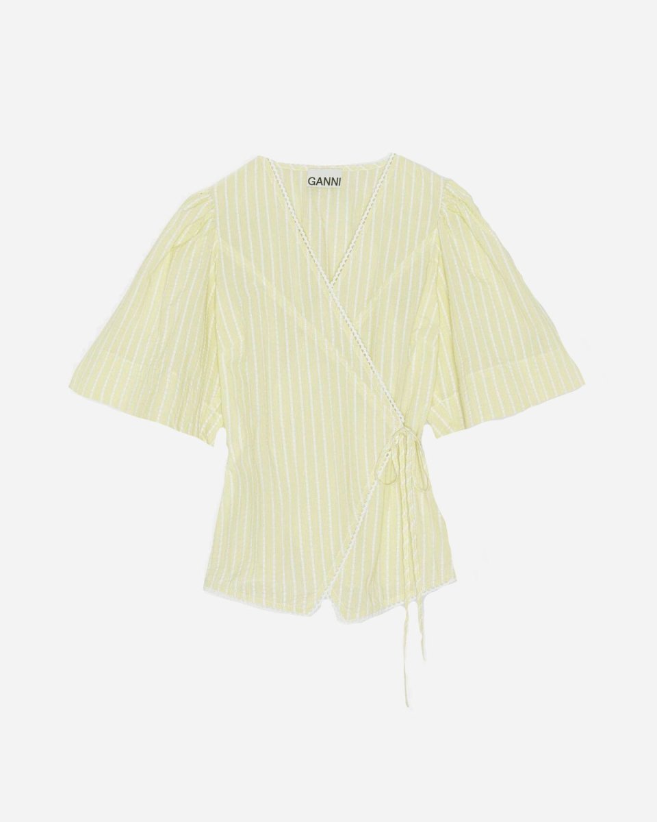 Wrap Blouse - Stripe Flan - Munk Store