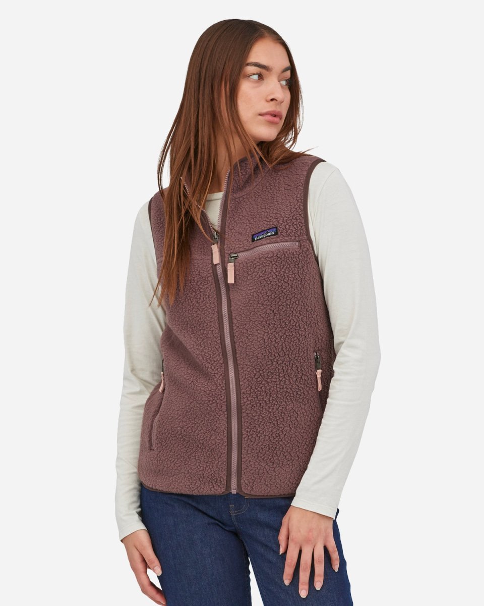 W's Retro Pile Vest Dusky Brown - Main Image