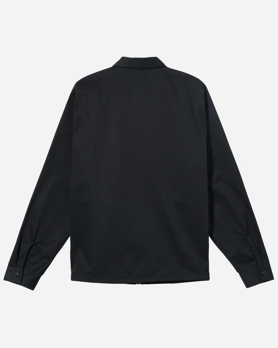 Zip Up Work LS Shirt - Black - Munk Store