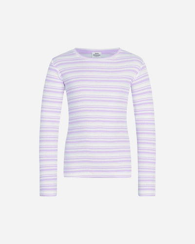 2x2 Cotton Stripe Talino Top - White Alyssum/Lavendula - Munk Store