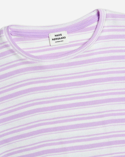 2x2 Cotton Stripe Talino Top - White Alyssum/Lavendula - Munk Store