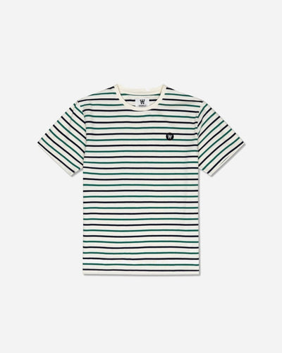 Ace Stripe T-shirt - Off White/Green Stripes - Munk Store