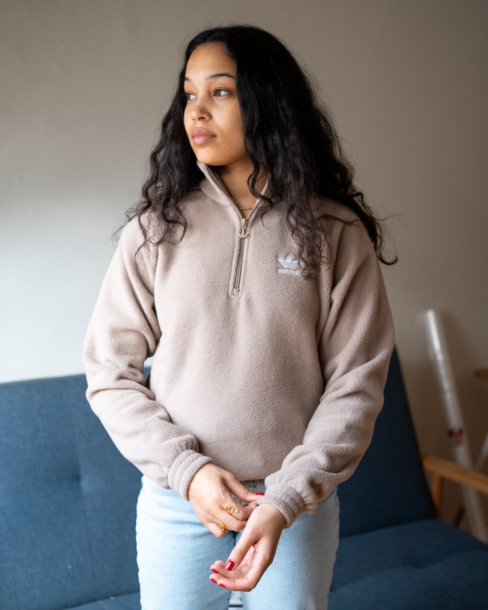 Adicolor Polar Fleece Half zip Chalky Brown