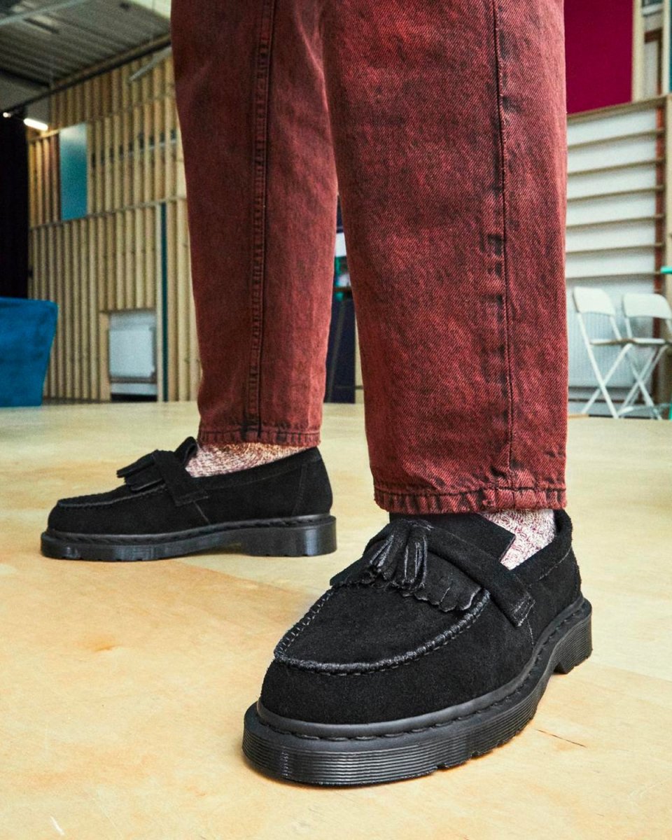 Adrian Mono Suede Loafers Black