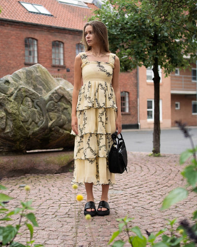 Dinner - Flounce Smock Midi Dress - Munk Store