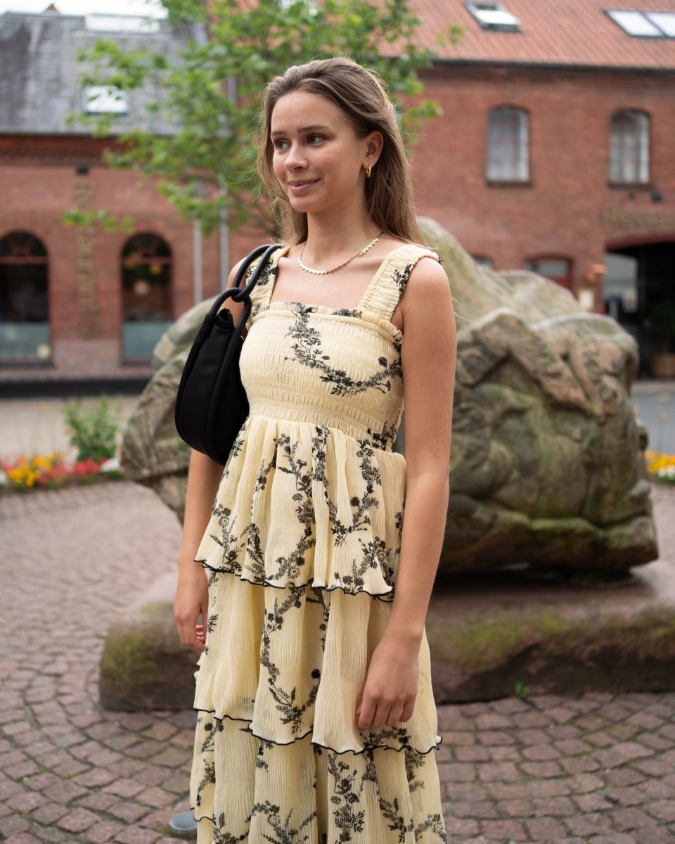 Dinner - Flounce Smock Midi Dress - Munk Store