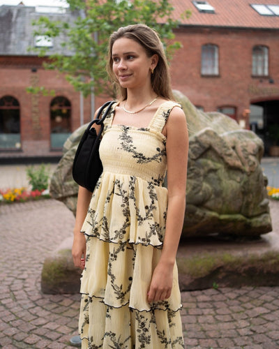 Dinner - Flounce Smock Midi Dress - Munk Store